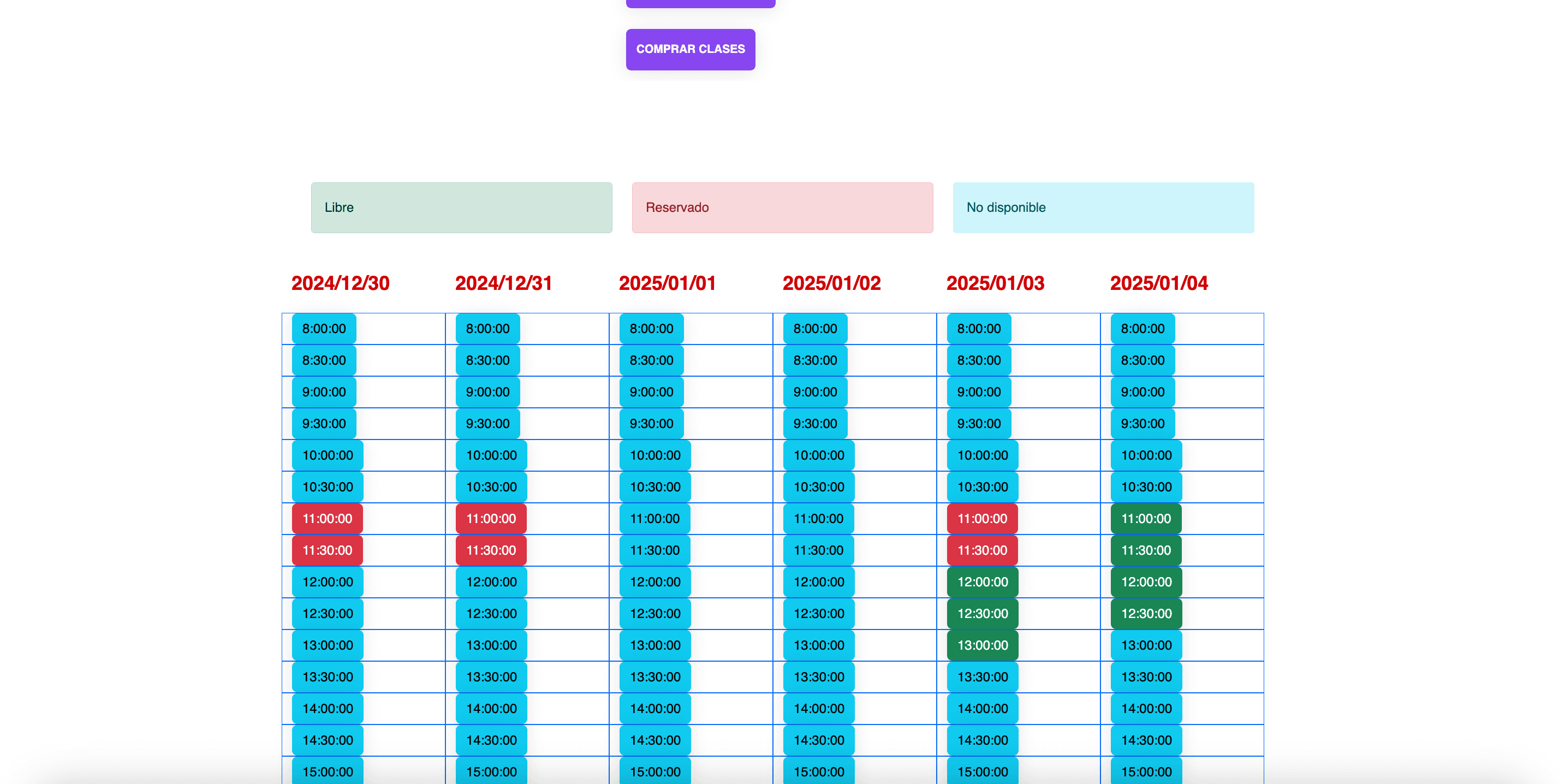 SCSE booking flow